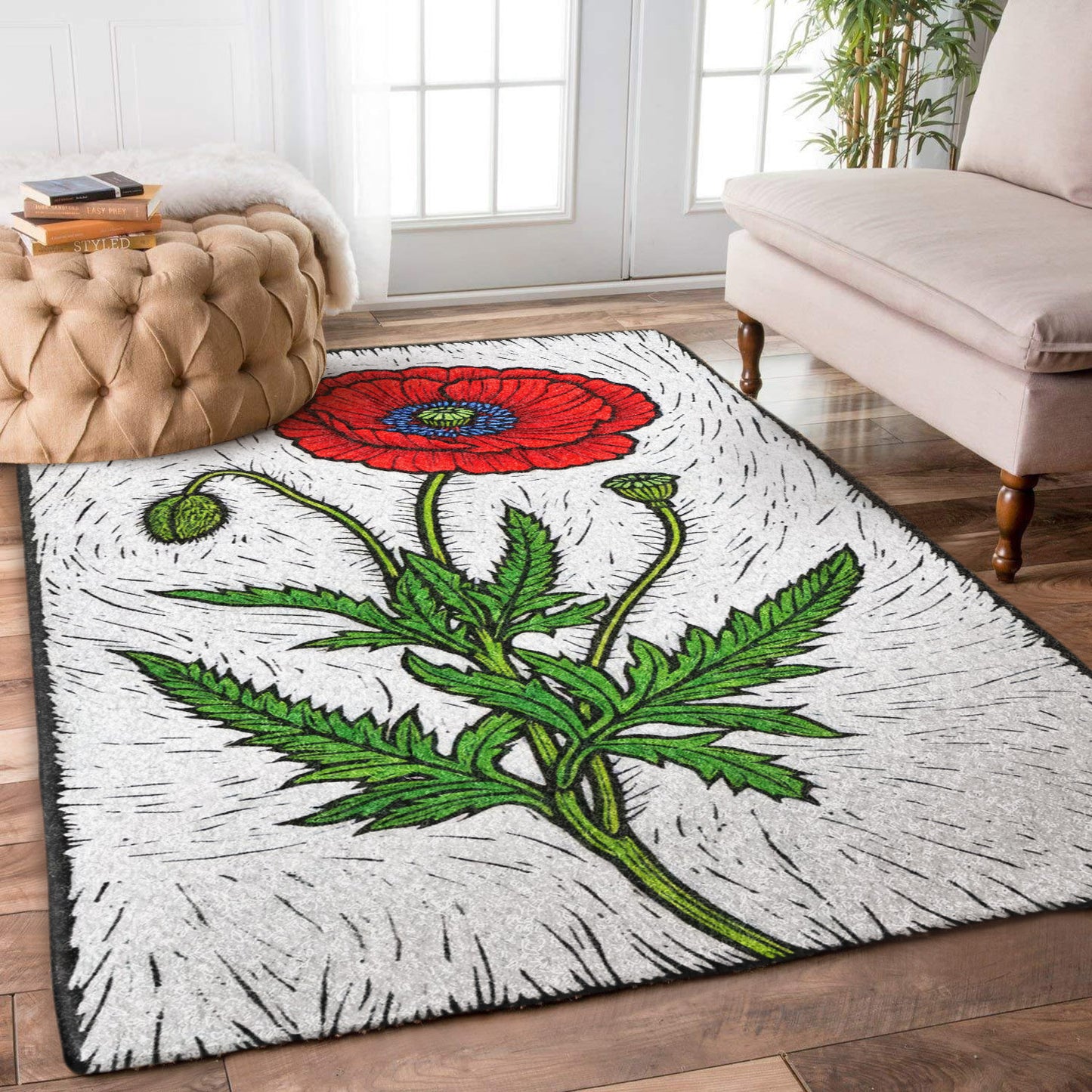 Flanders Poppy VD1810099R Rug