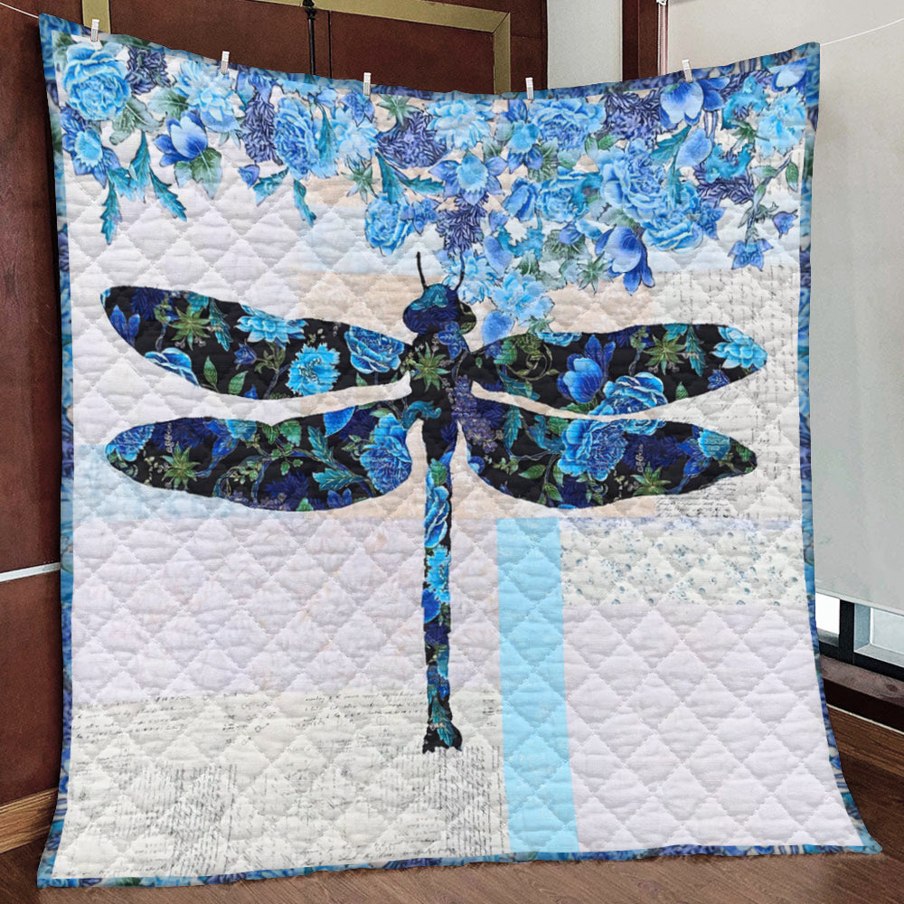 Floral Dragonfly HM181005D Quilt Blanket