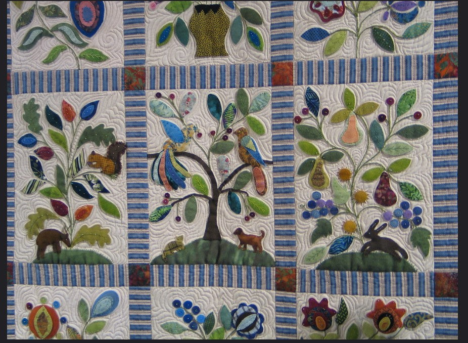 Flower Peacock Squirrel Bunny CLA2711430Q Quilt Blanket
