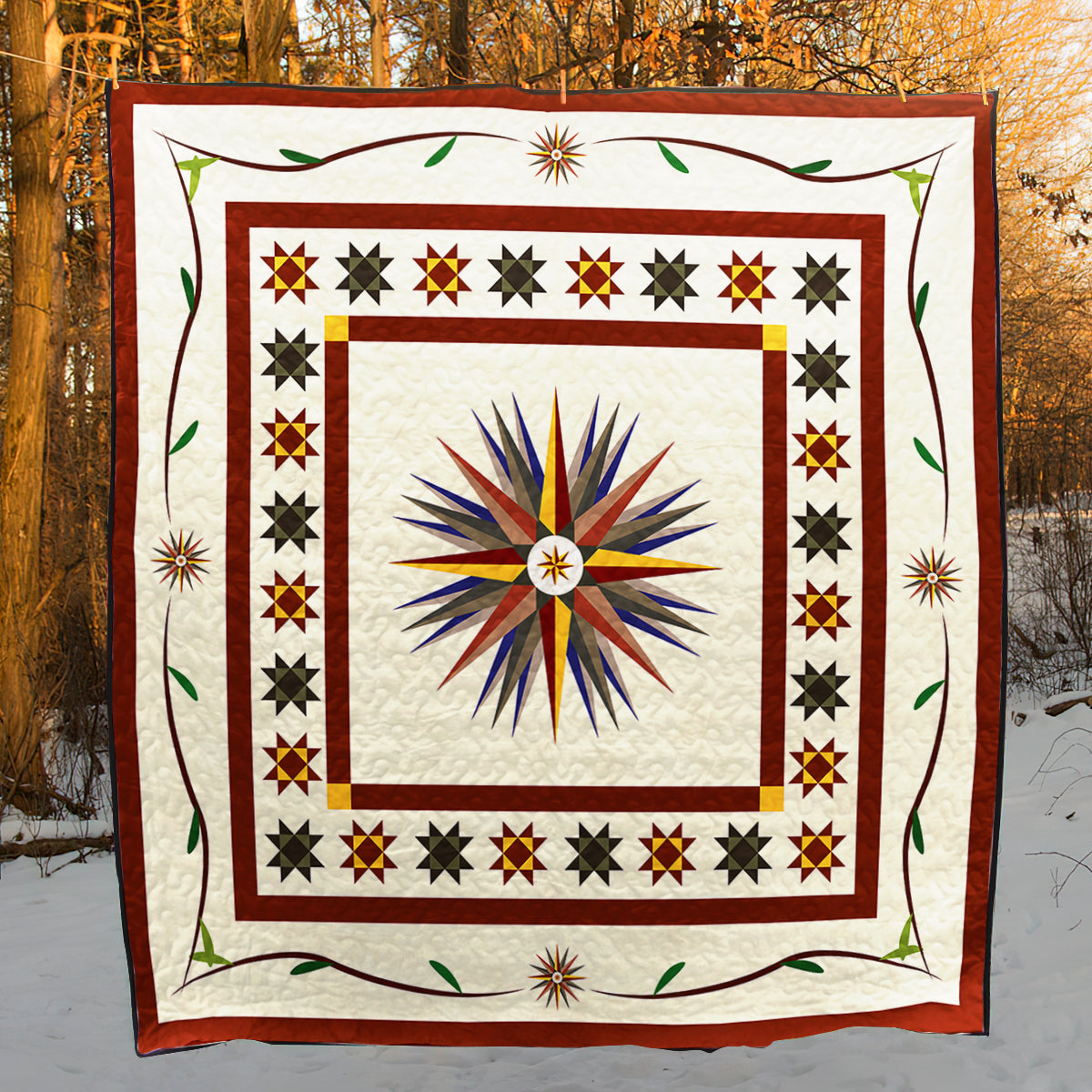 Flower Star CLA0710414Q Quilt Blanket