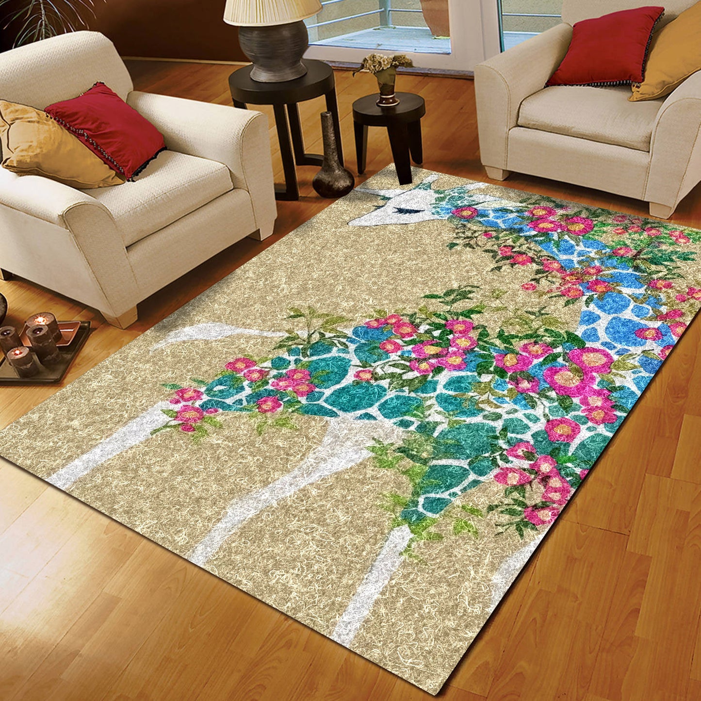 Flower Giraffe TN220836M Rug