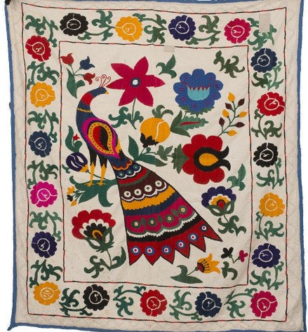 Flowers And Peacock CLA1710351Q Quilt Blanket