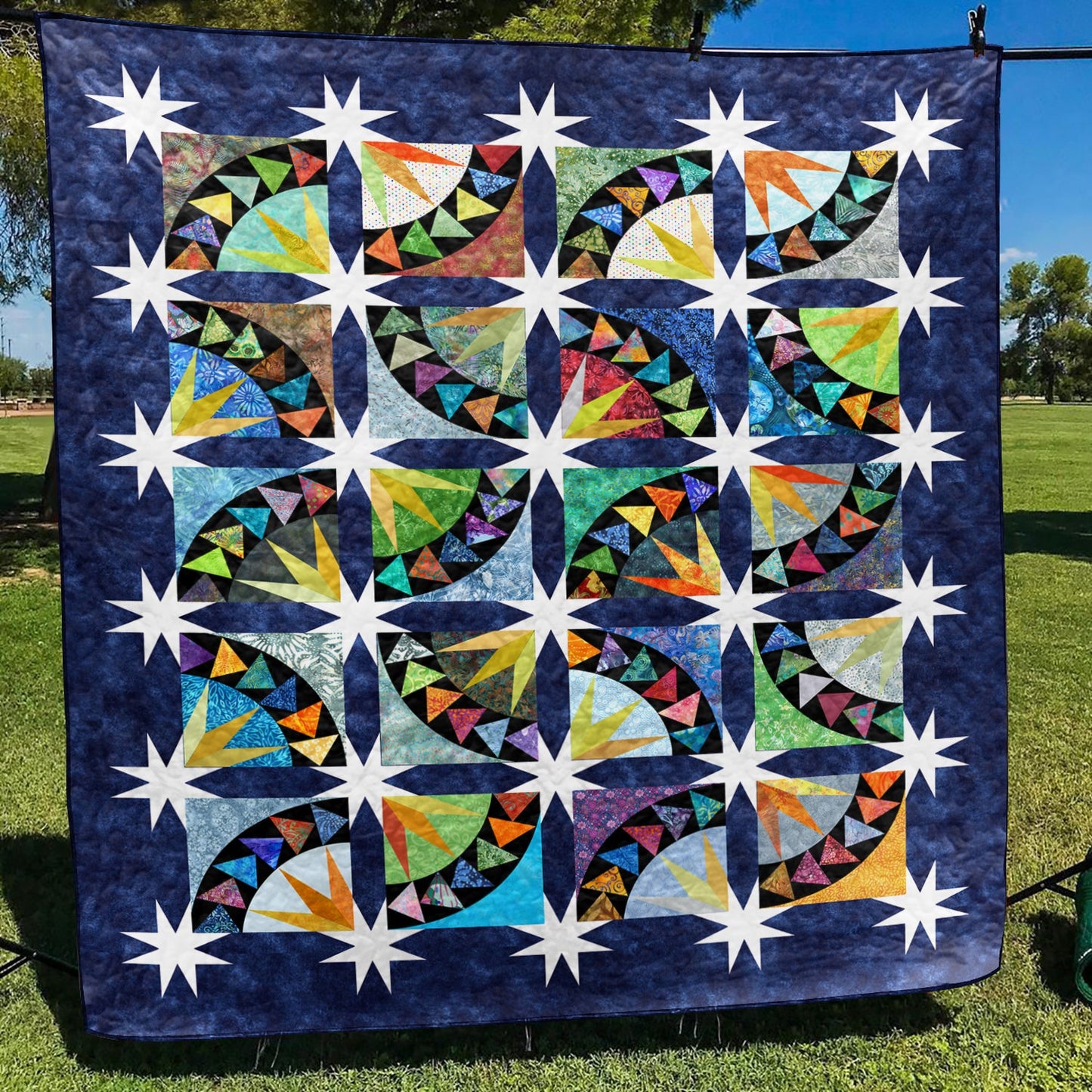 Flying Star Block Pattern Quilt Blanket TL050703Y