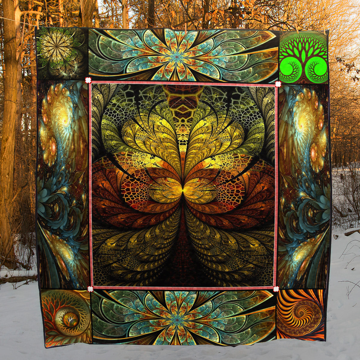 Fractal CLA0810202Q Quilt Blanket
