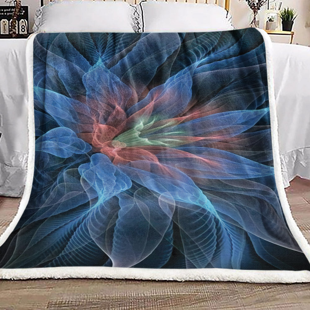 Fractal Flower VD1610193F Sherpa Fleece Blanket