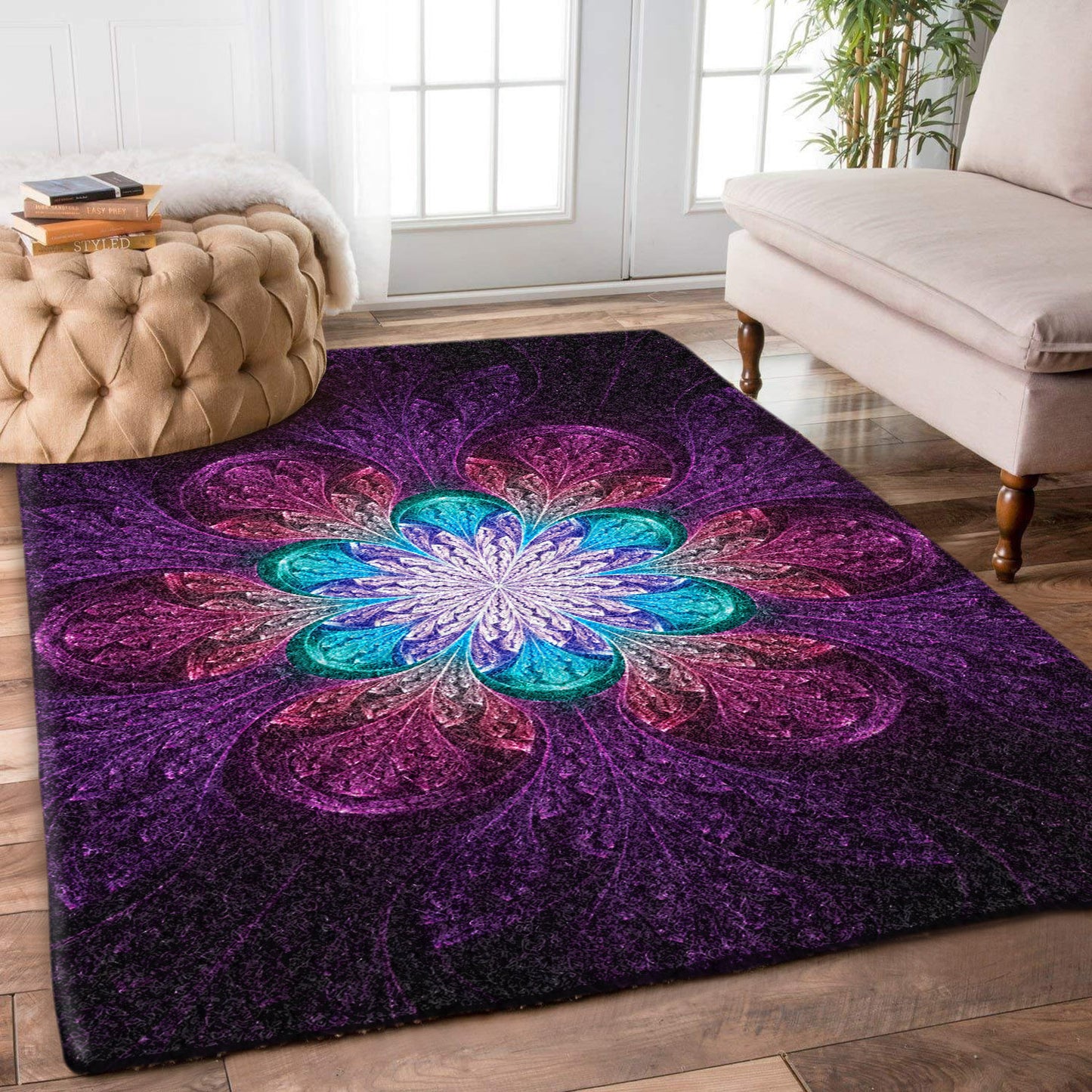 Fractal Purple Flower DN0710092R Rug