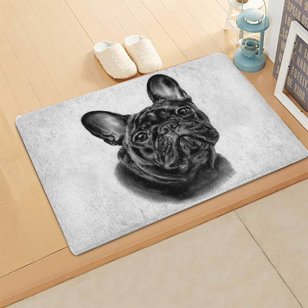 French Bulldog CL070817MDD Non-slip Door mats