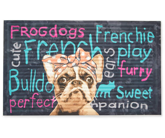 French Bulldog CLT051025R Non-slip Door mats