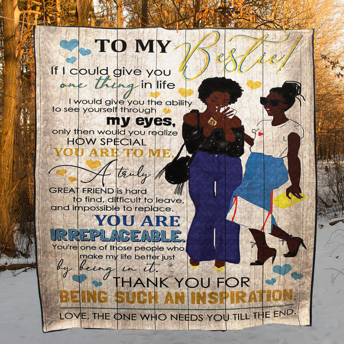 Friendship To My Bestie CL18110896MDQ Quilt Blanket