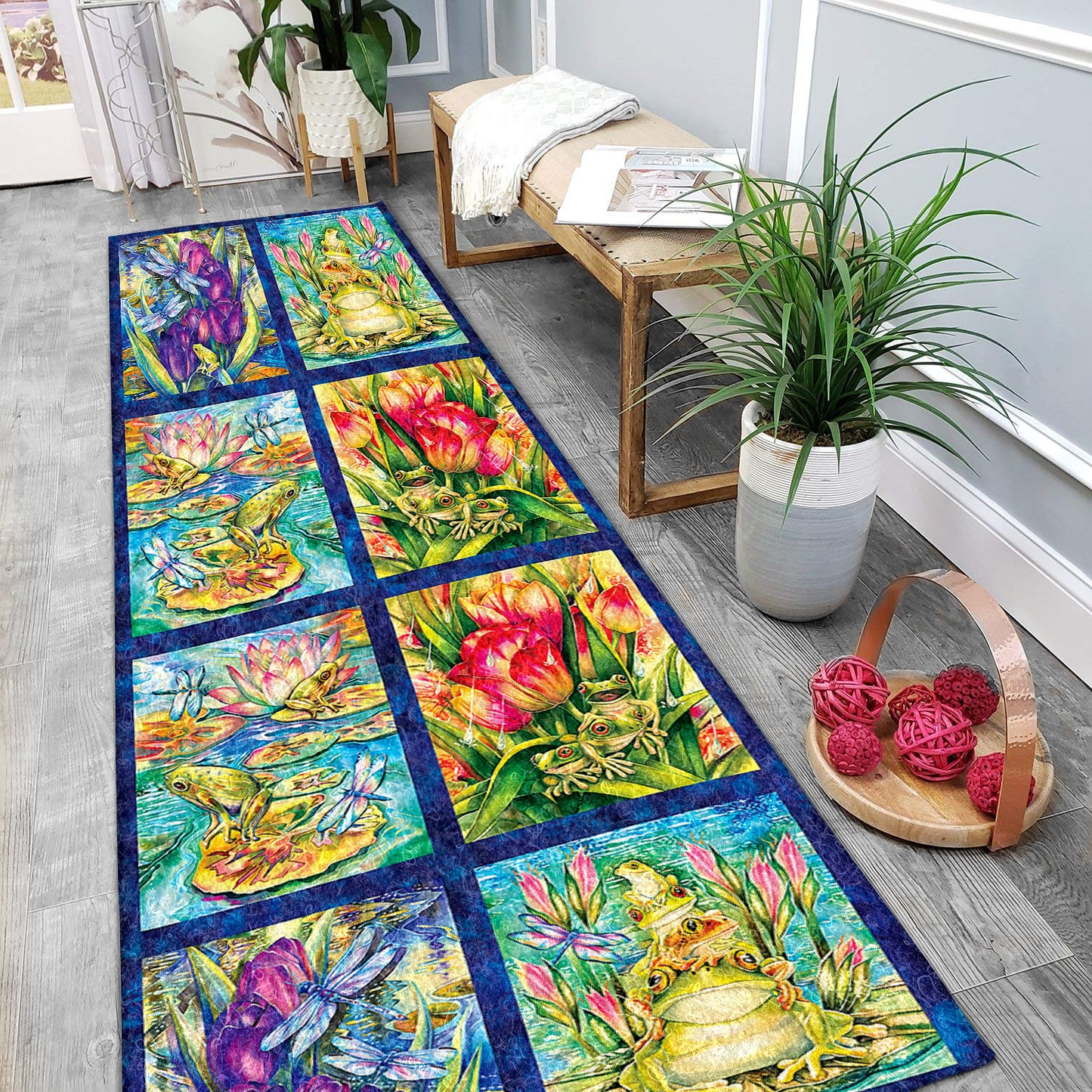 Frog And Dragonfly TT280915N Runner Rug