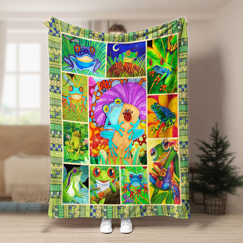Frog CL170836MD Sherpa Fleece Blanket