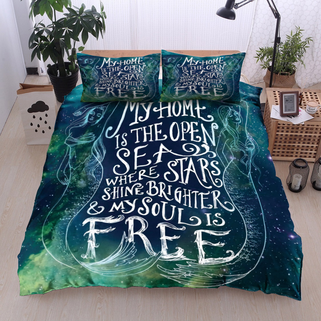 Galaxy Mermaid Sea Home BT07100099B Bedding Sets