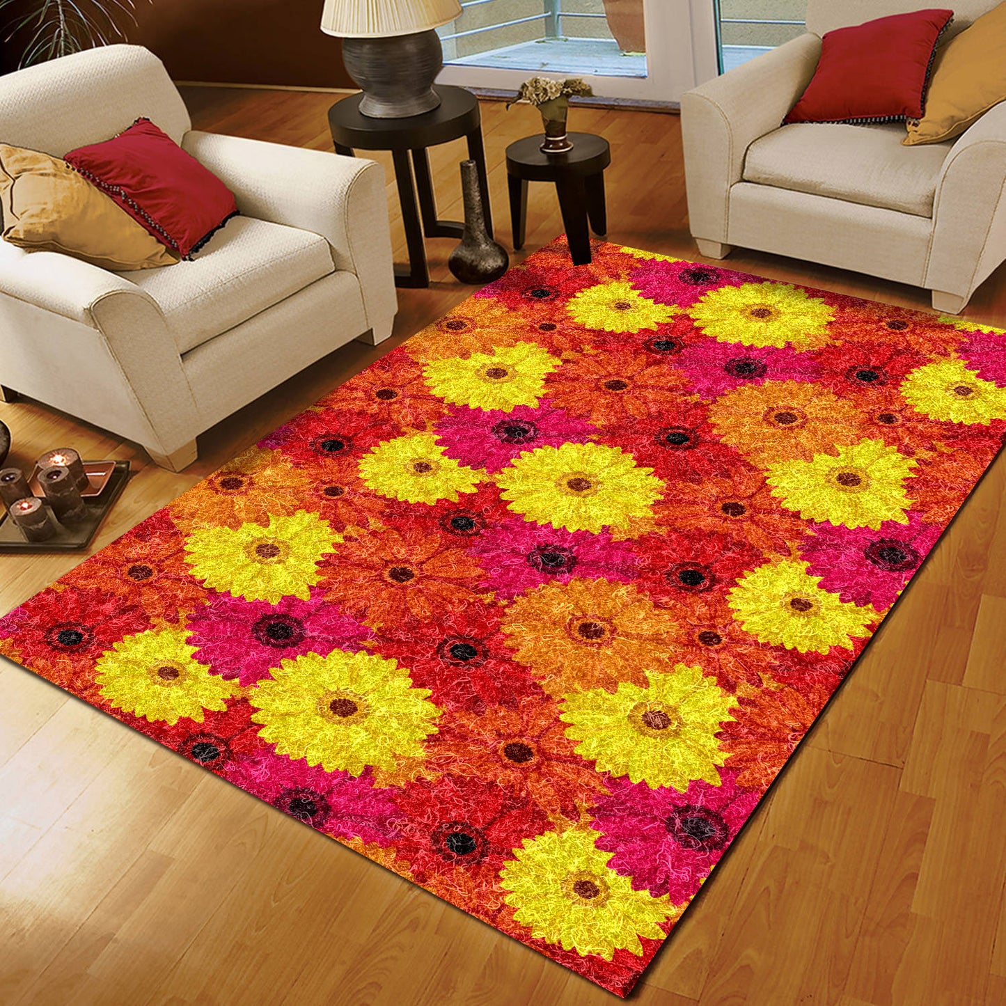 Gerberas Pattern Print Design CLA1910383R Rug
