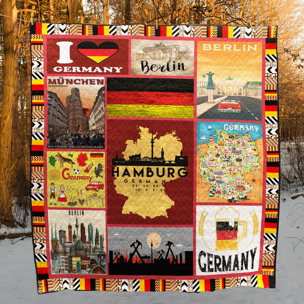 German CLA11110135Q Quilt Blanket