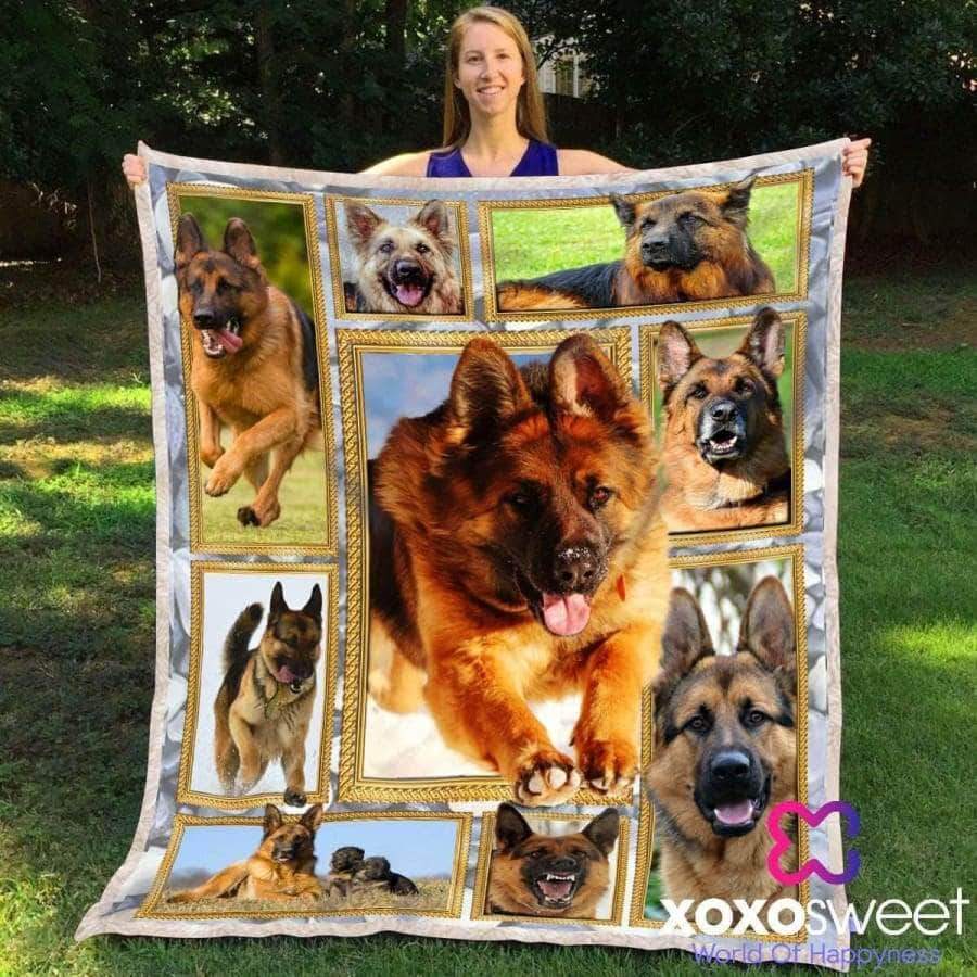 German Shepherd Premium CL05100216MDF Sherpa Fleece Blanket
