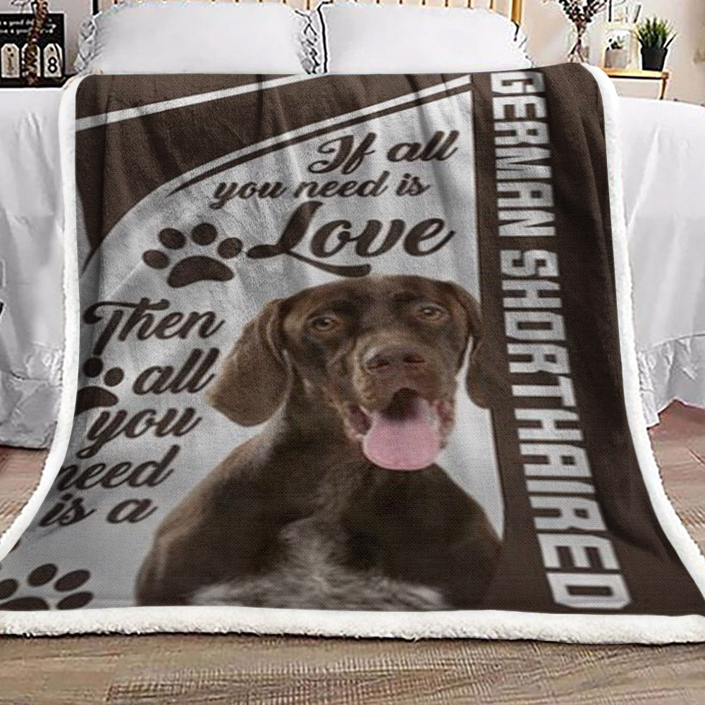 German Shorthaired CL19100212MDF Sherpa Fleece Blanket