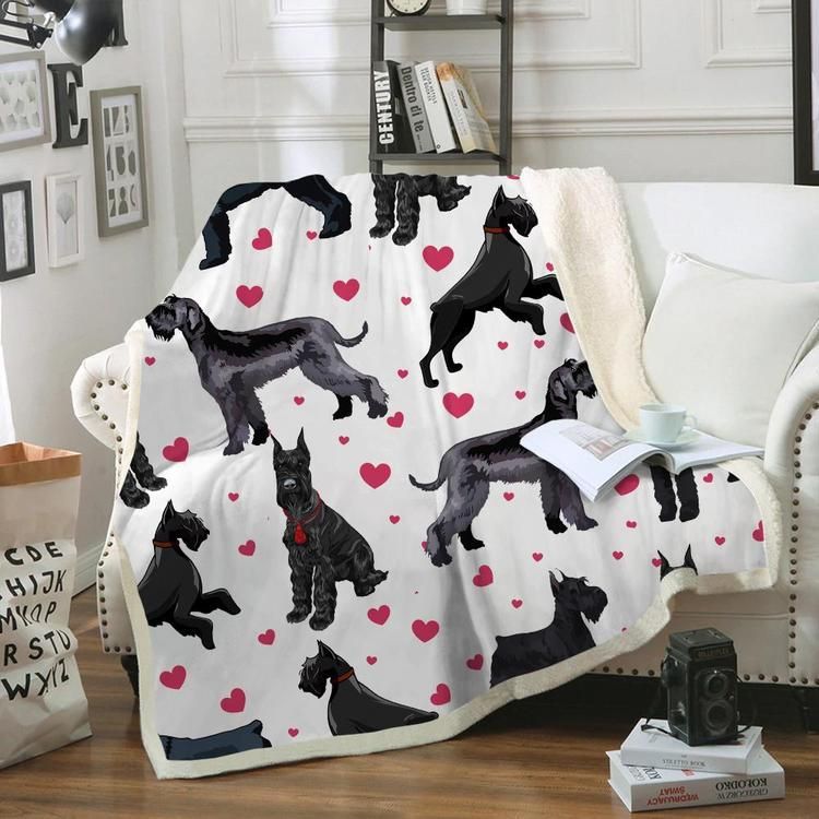 Giant Schnauzer CL02120332MDF Sherpa Fleece Blanket