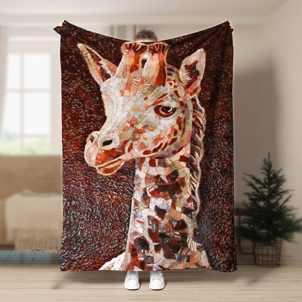 Giraffe BT170836F Sherpa Fleece Blanket