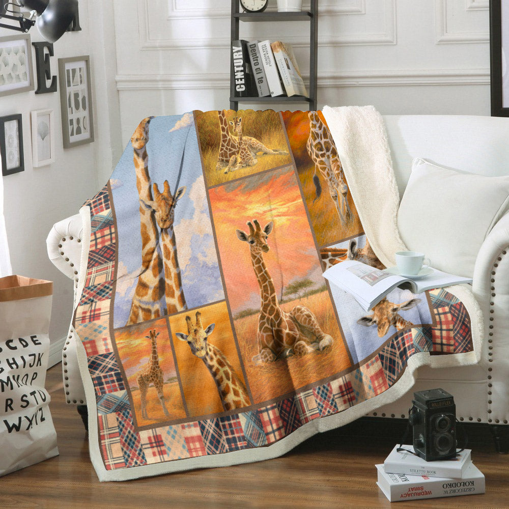 Giraffe CL02110672MDF Sherpa Fleece Blanket