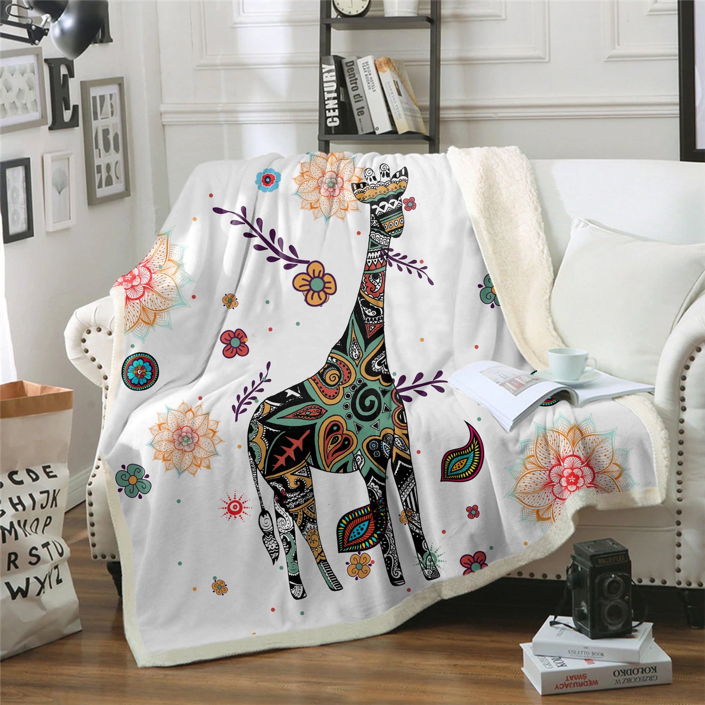 Giraffe CL05110255MDF Sherpa Fleece Blanket