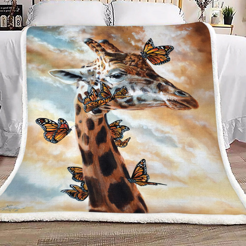 Giraffe TN0810055TT Sherpa Fleece Blanket
