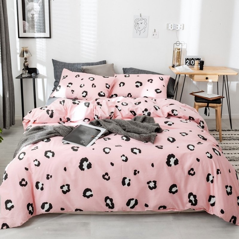Girls Pink And Black Leopard CLA1210243B Bedding Sets