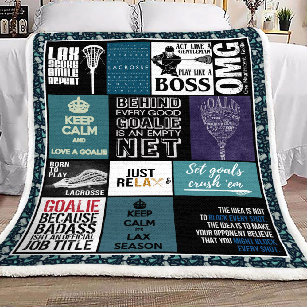 Goalie Lacrosse YH3110337F Sherpa Fleece Blanket