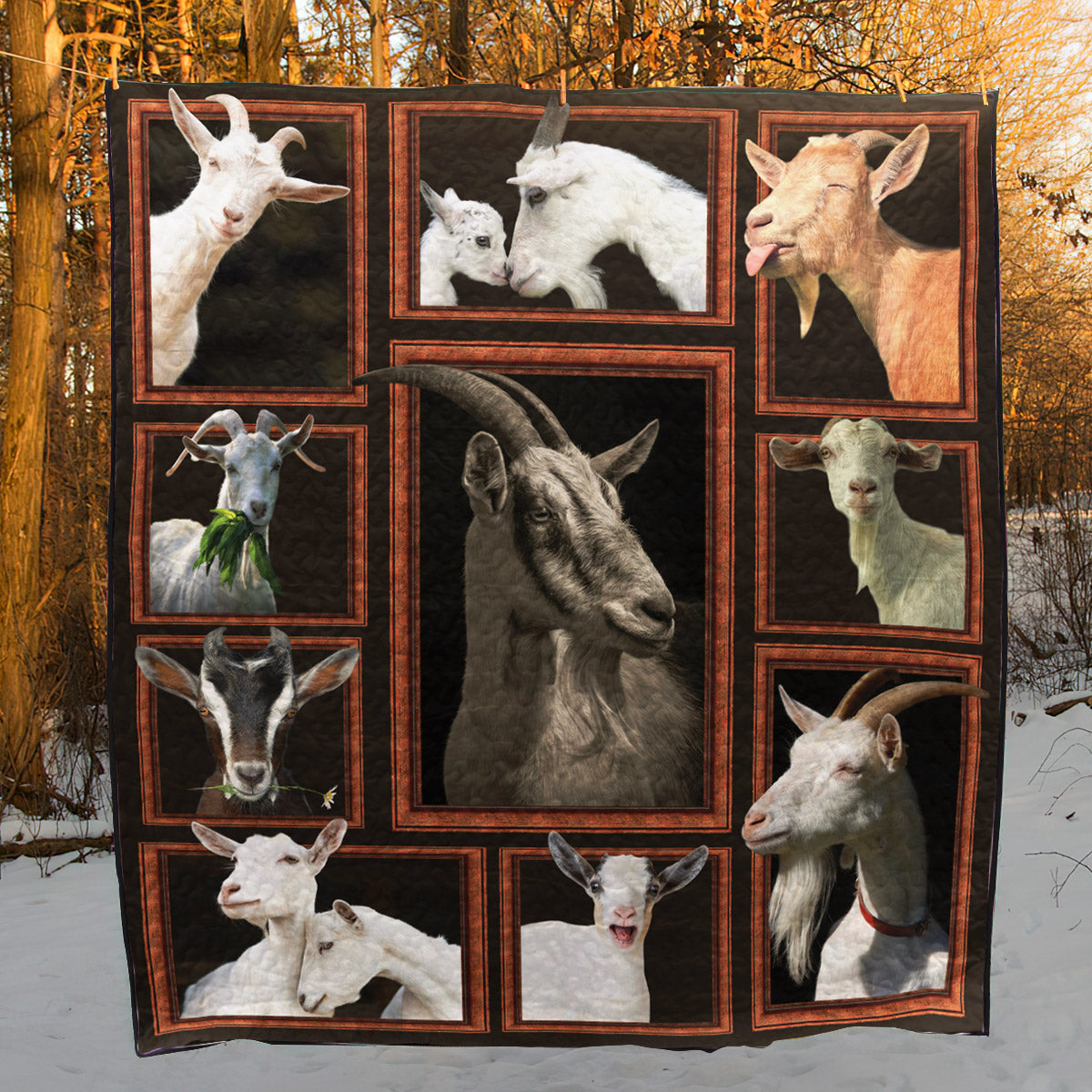 Goat CL08110239MDQ Quilt Blanket