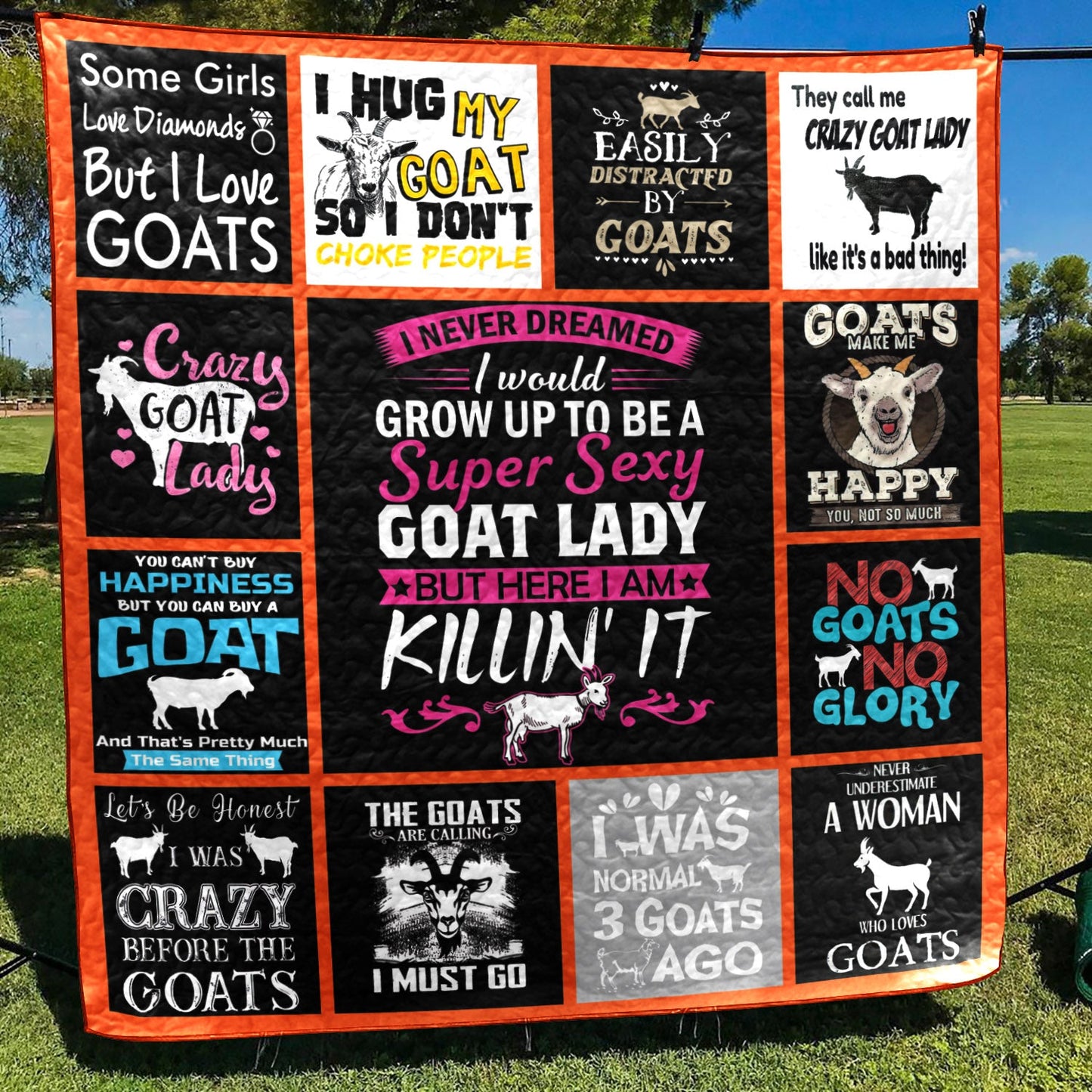 Goat CL14100227MDQ Quilt Blanket