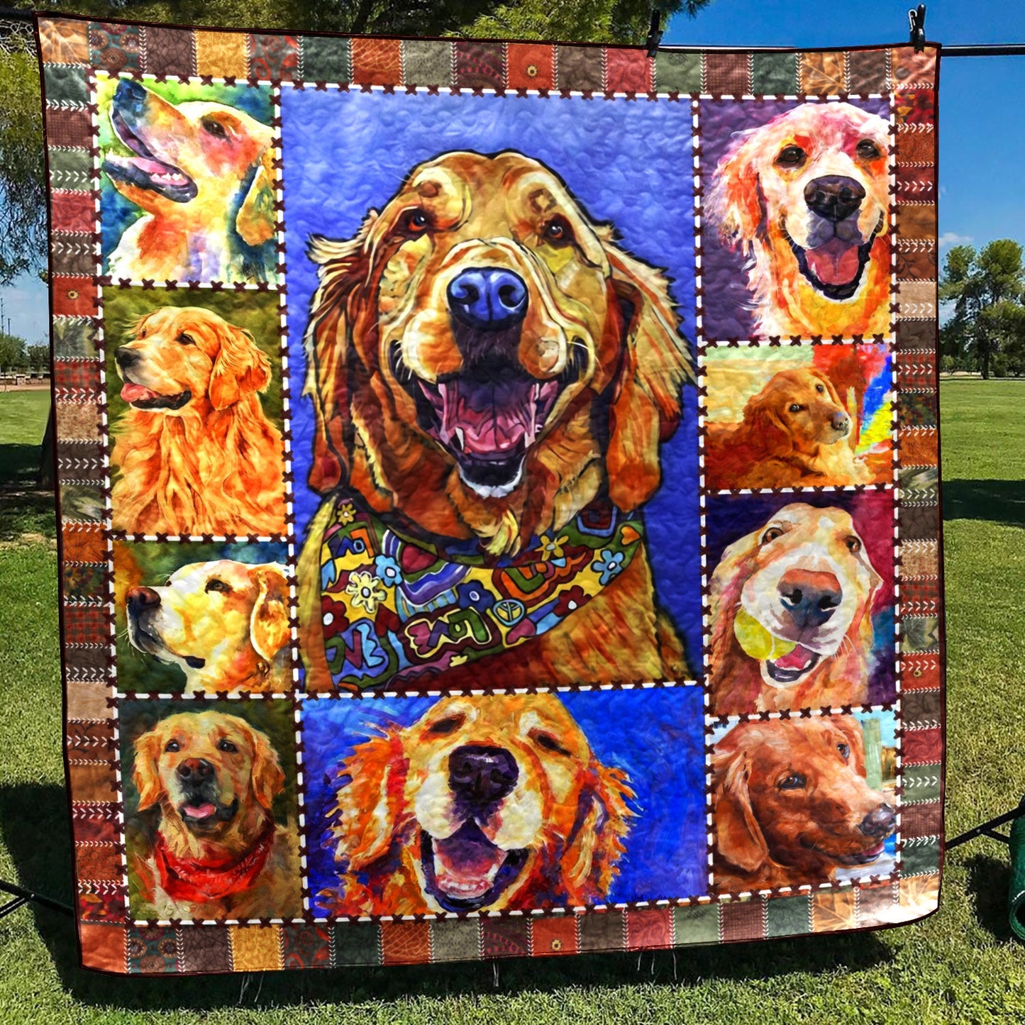 Golden Retriever YH3010302 Quilt Blanket