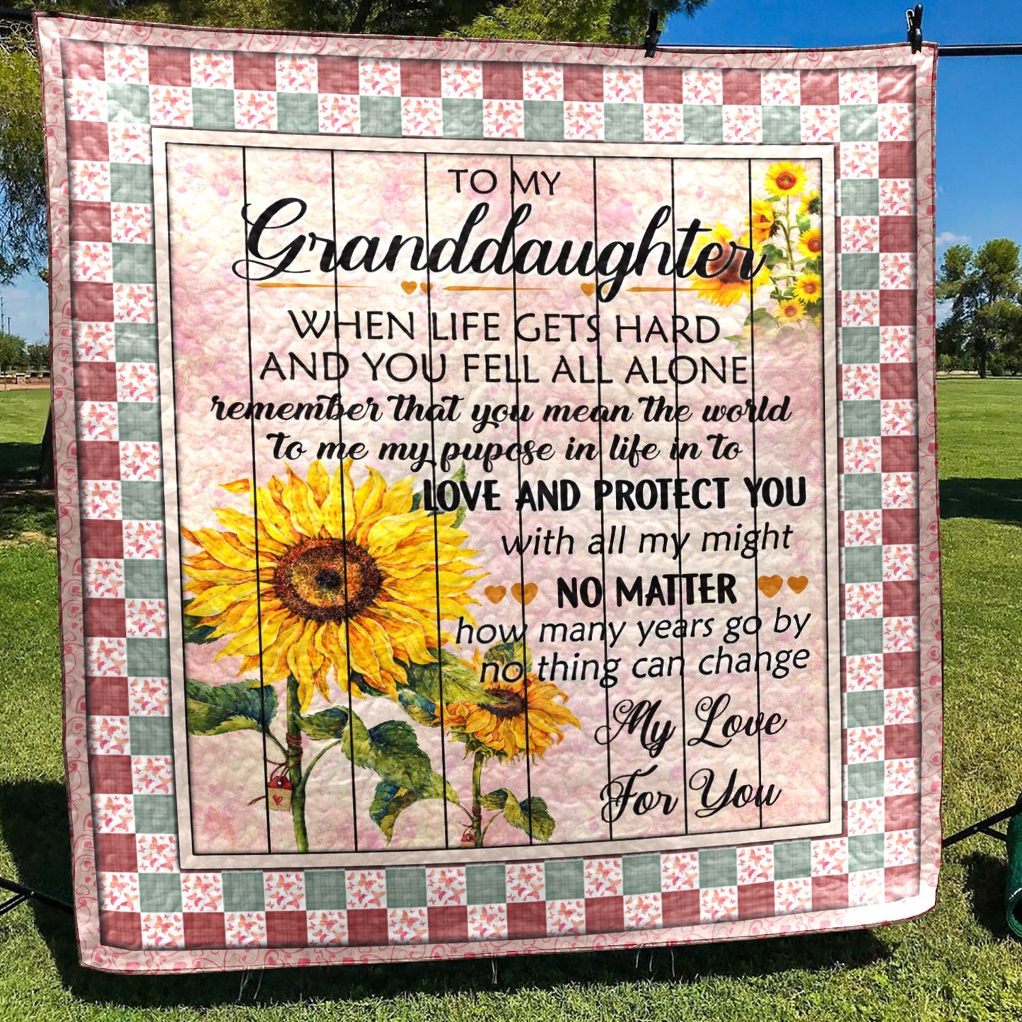 Granddaughter CLM30110620Q Quilt Blanket