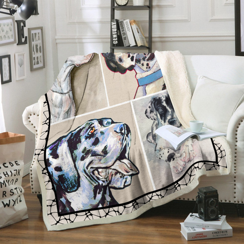 Great Dane Dog CL02110700MDF Sherpa Fleece Blanket