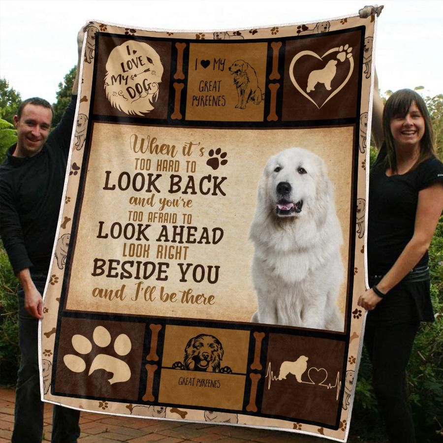Great Pyrenees CL20110706MDF Sherpa Fleece Blanket