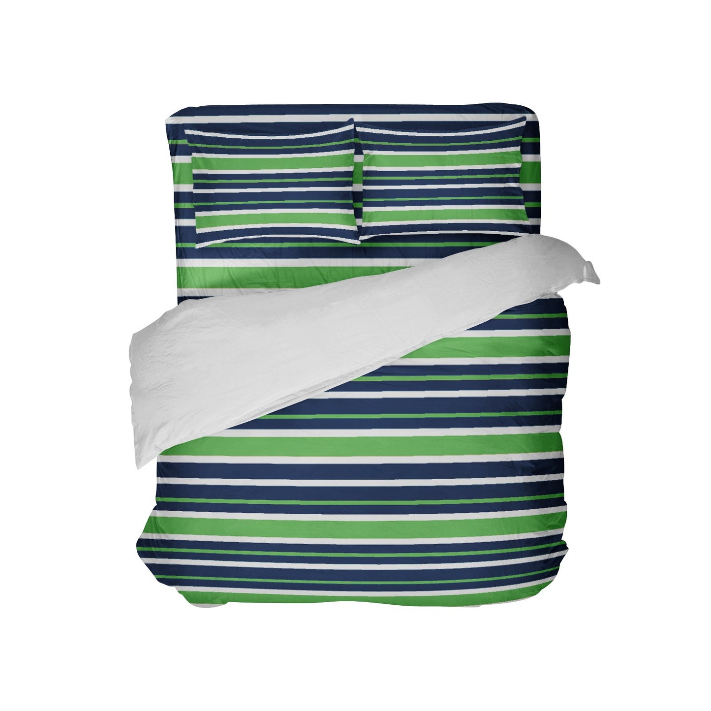 Green Blue And White Stripes CL11100107MDB Bedding Sets