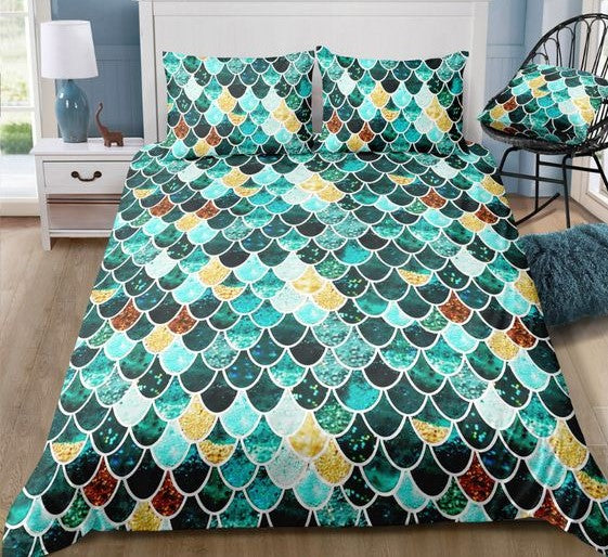 Green Mermaid Scale CLP2809052T Bedding Sets
