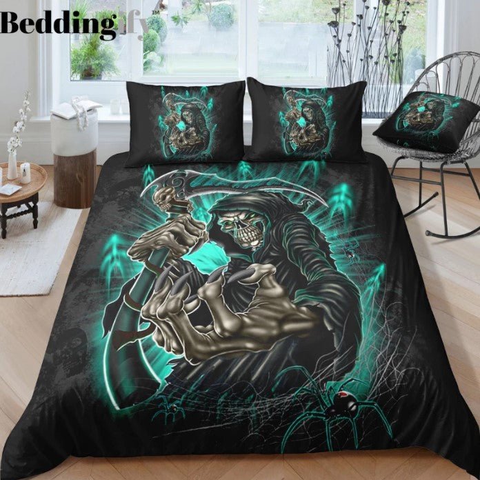 Green Reaper Skull CLH1410171B Bedding Sets