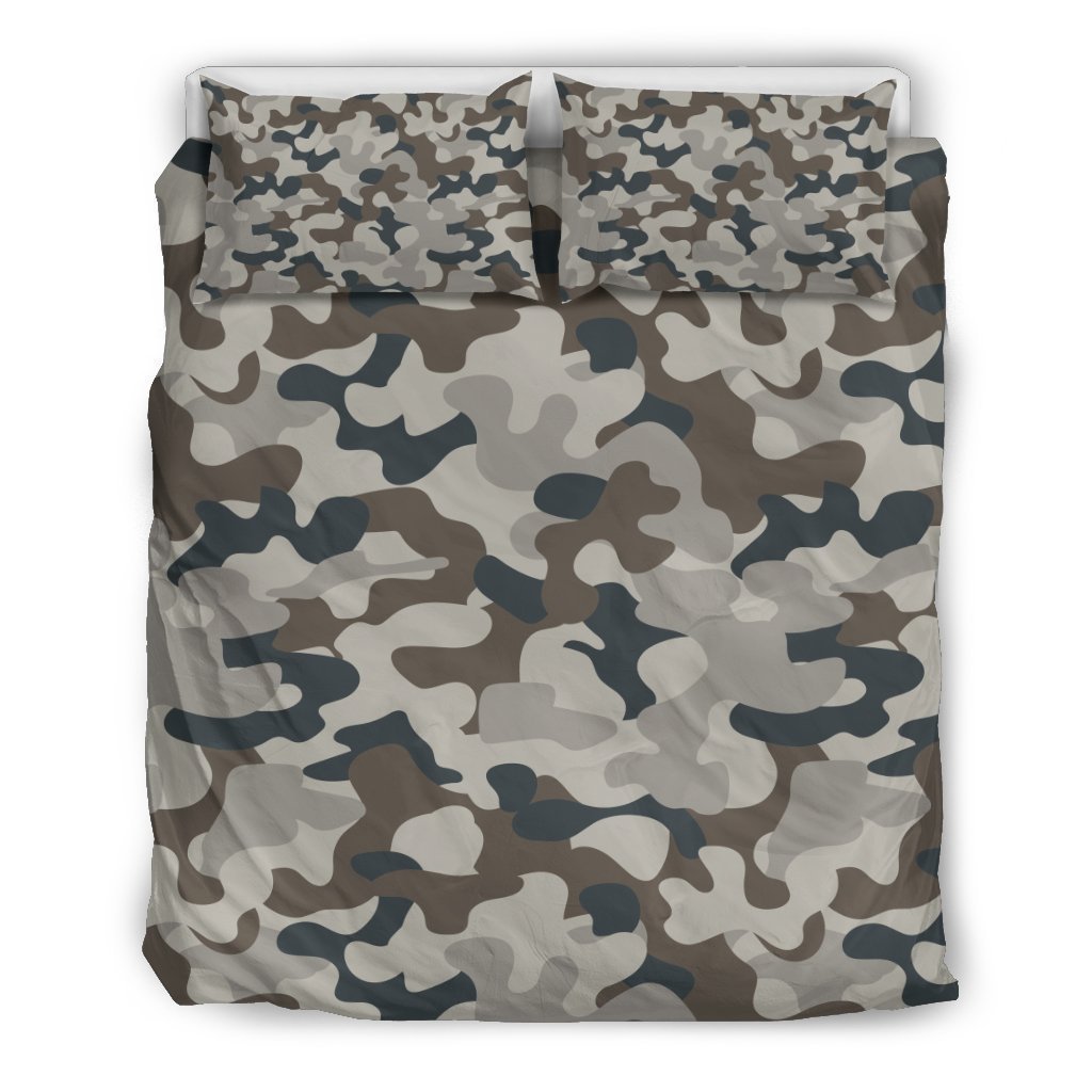 Grey And Brown Camouflage CL16100367MDB Bedding Sets