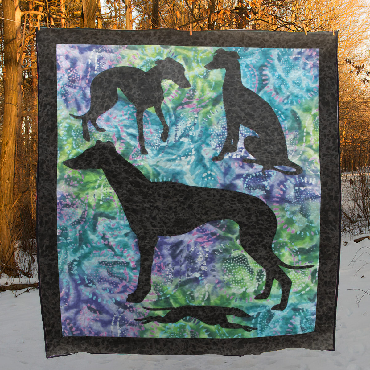 Greyhound CLM210620 Quilt Blanket