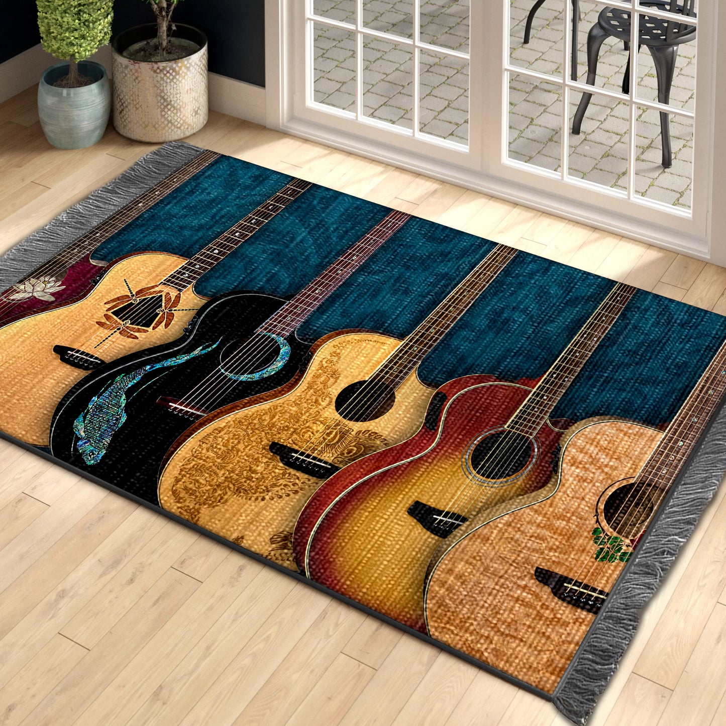 Guitar 1 ML260815O Decorative Floor-cloth