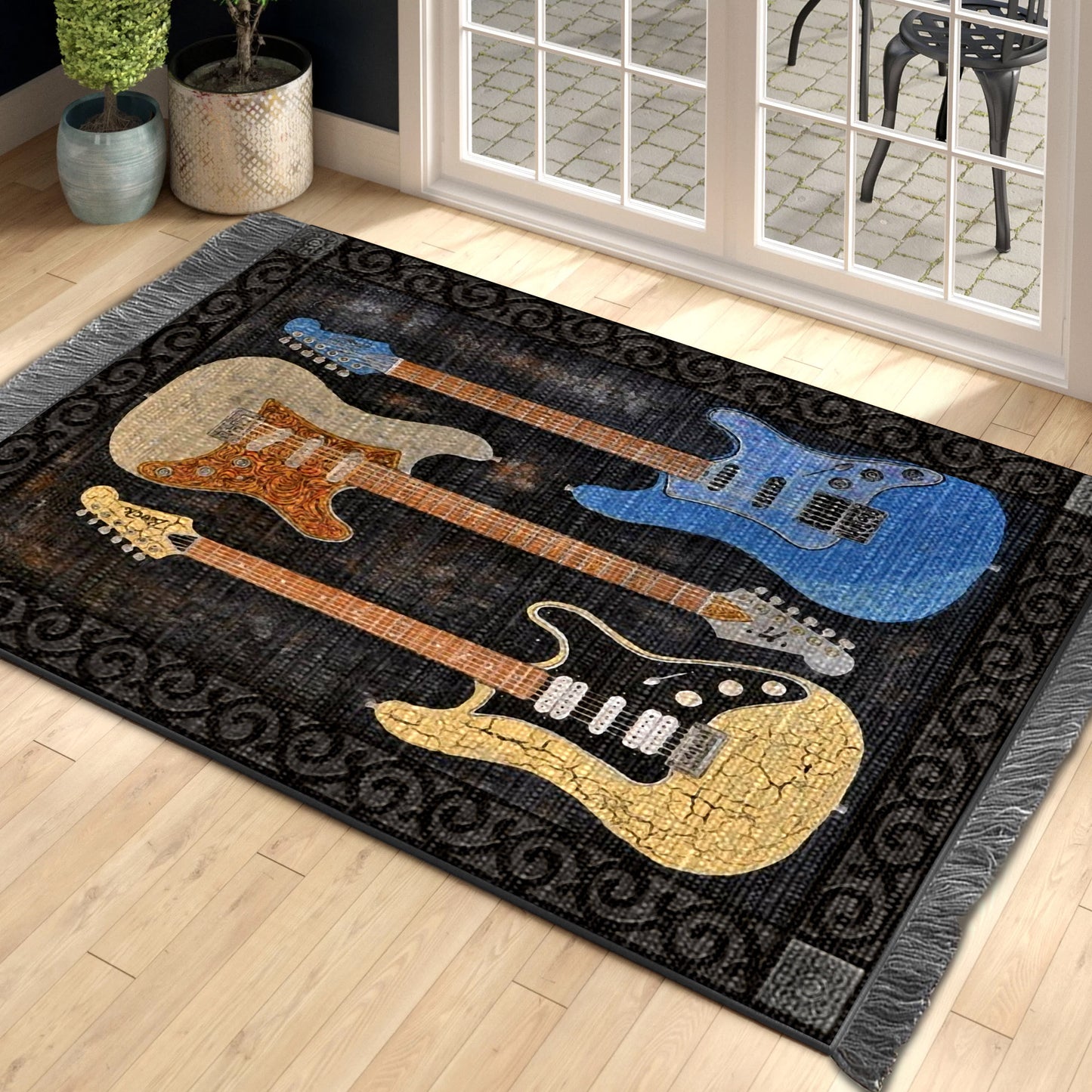 Guitar BL0110101O Decorative Floor-cloth