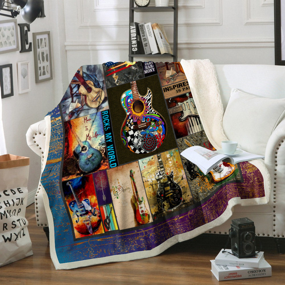 Guitar CL02110705MDF Sherpa Fleece Blanket