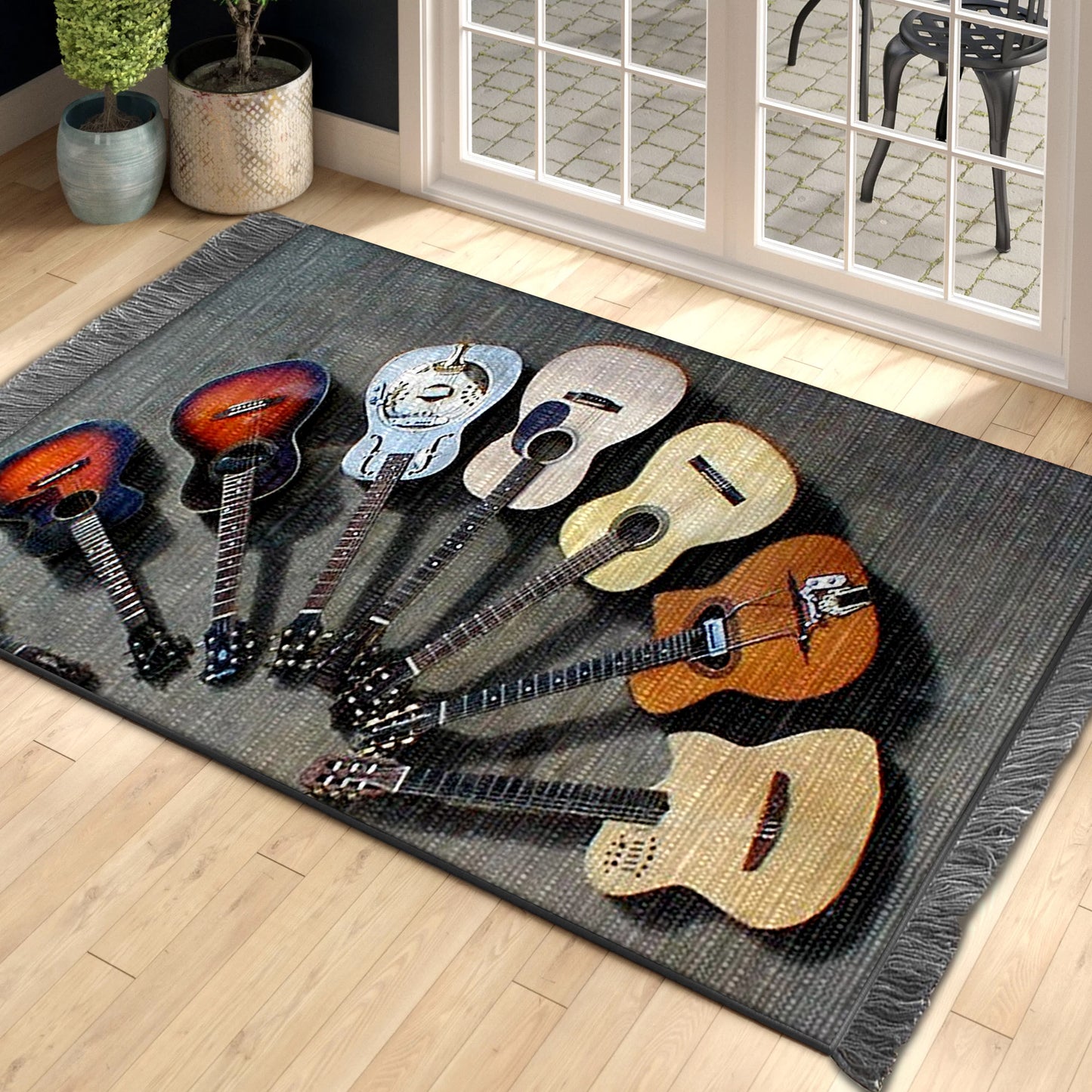Guitar DD230816O Decorative Floor-cloth
