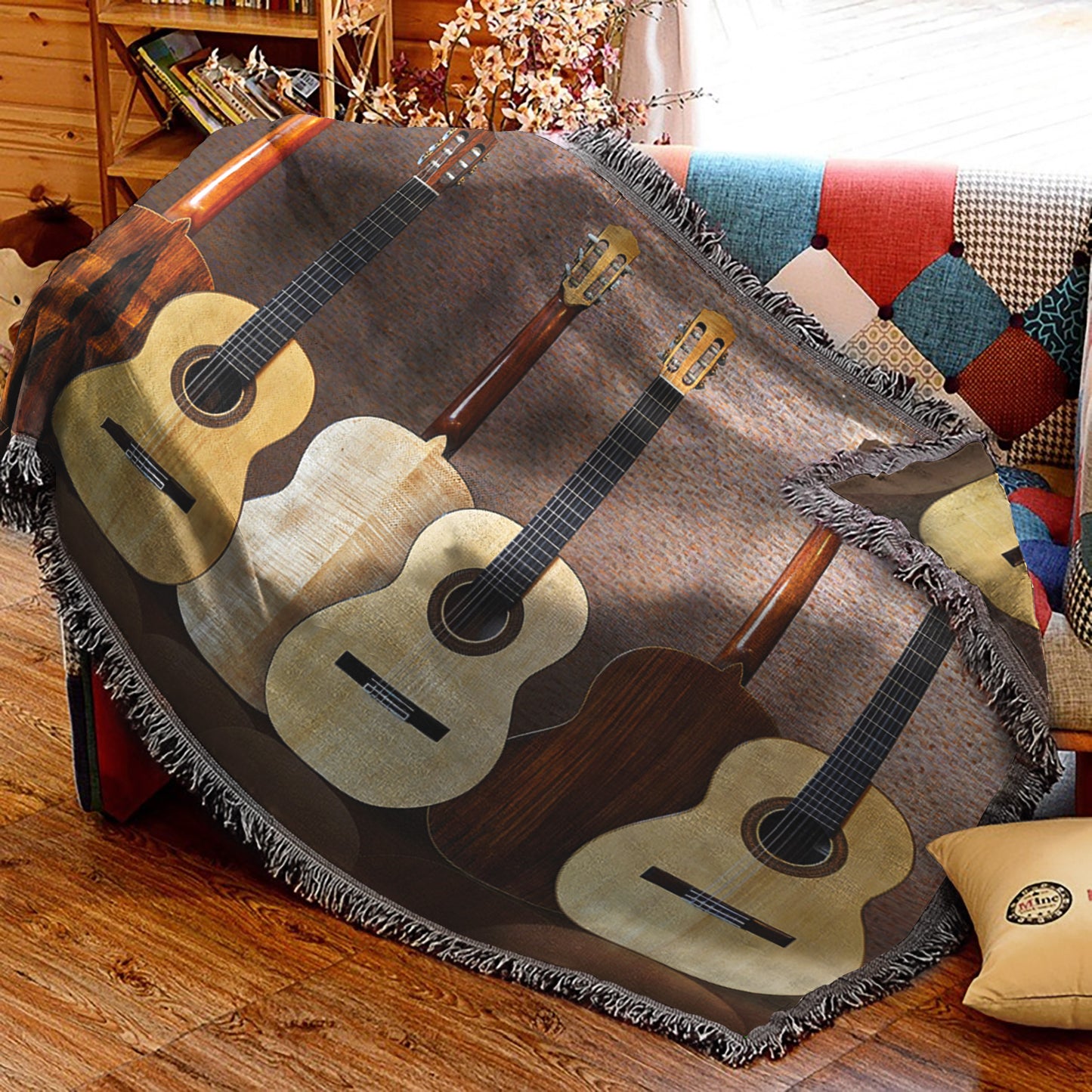 Guitar HM0510078S Throw Blankets For Sofa