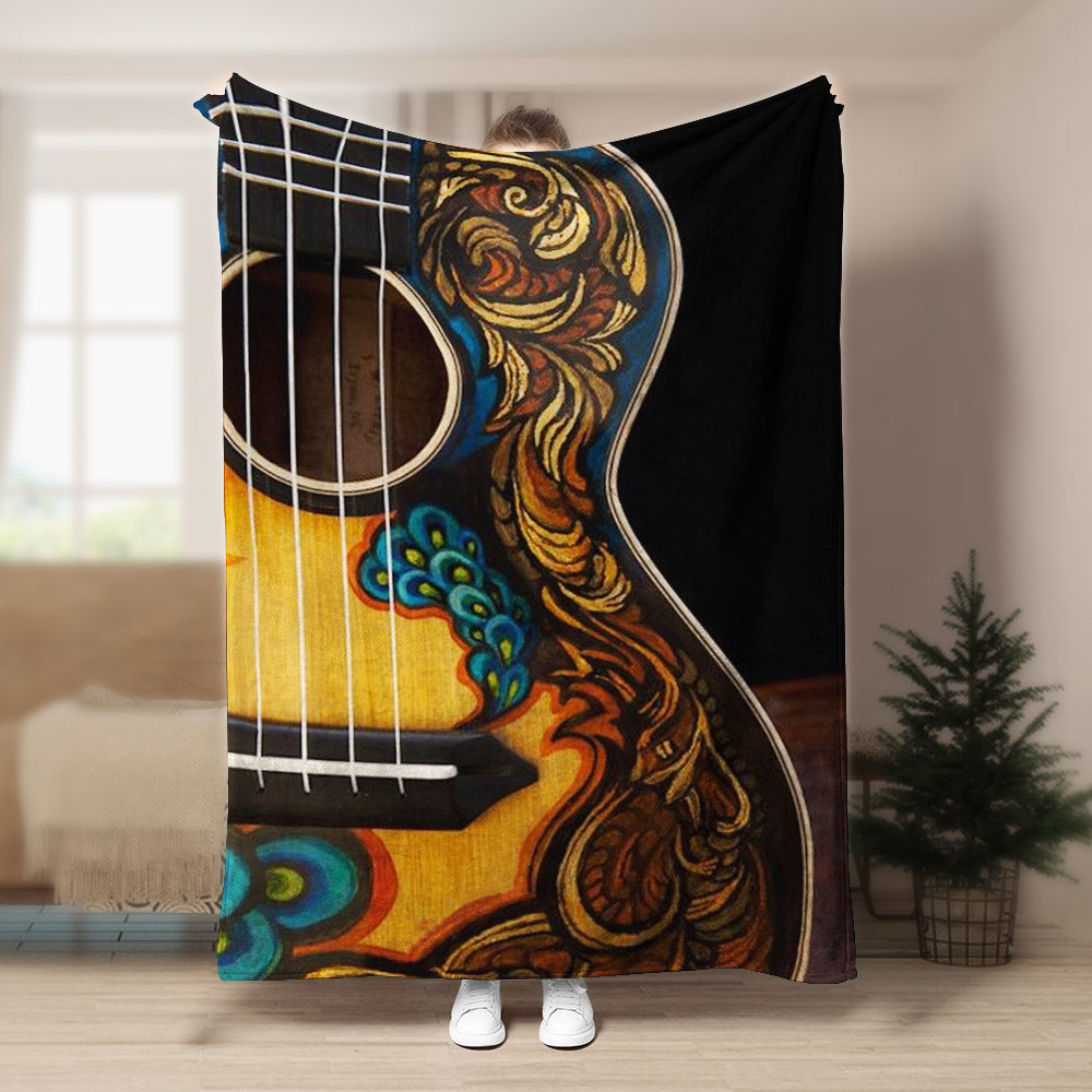 Guitar HN290827F Sherpa Fleece Blanket