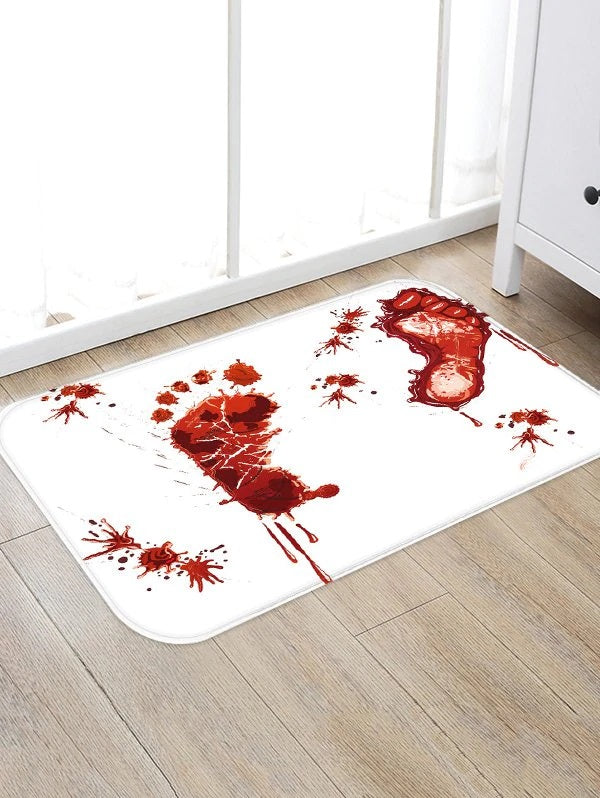 Halloween Blood Footprint Antiskid CLH041036D Non-slip Door mats
