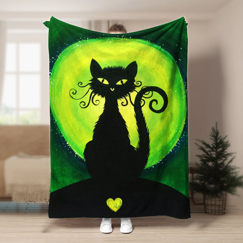Halloween Cat BL270823F Sherpa Fleece Blanket