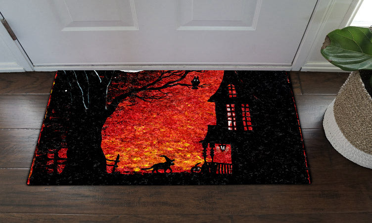 Halloween Cat Witch VD22100087D Non-slip Door mats
