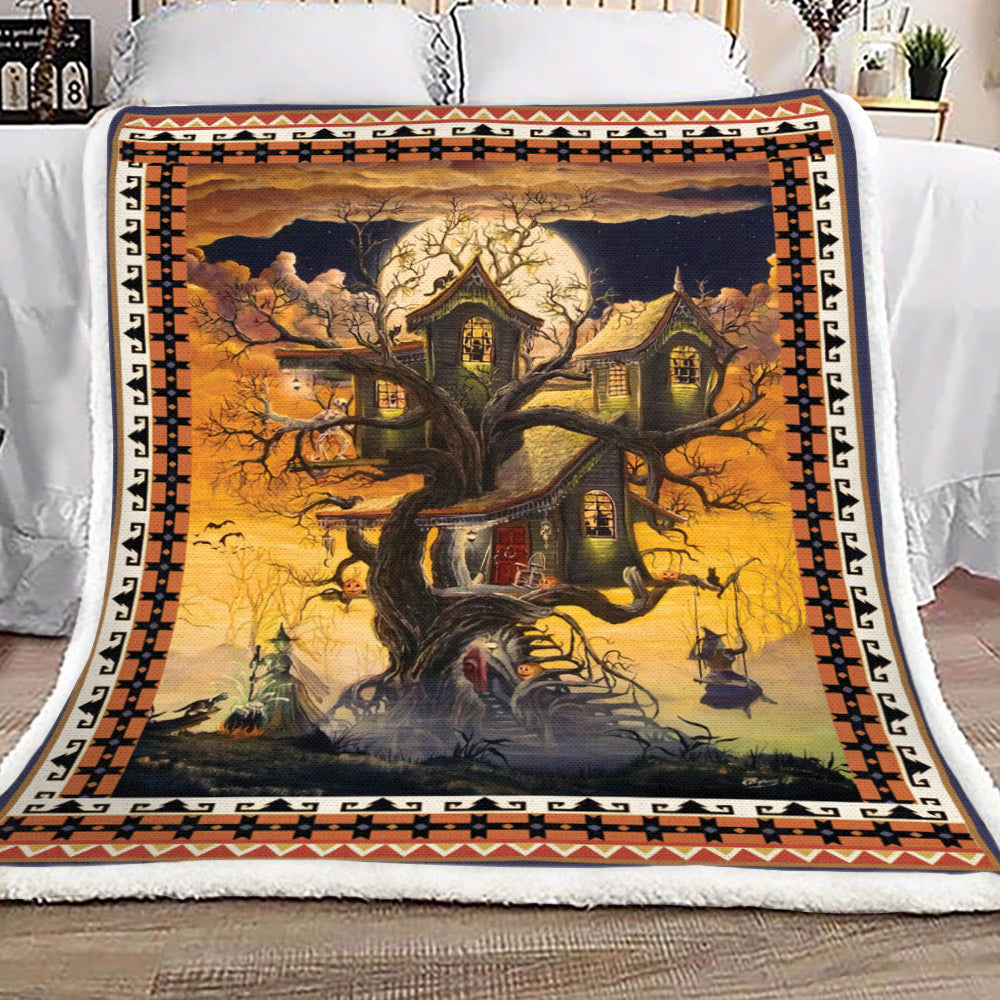 Halloween House Witches TN2809048TT Sherpa Fleece Blanket