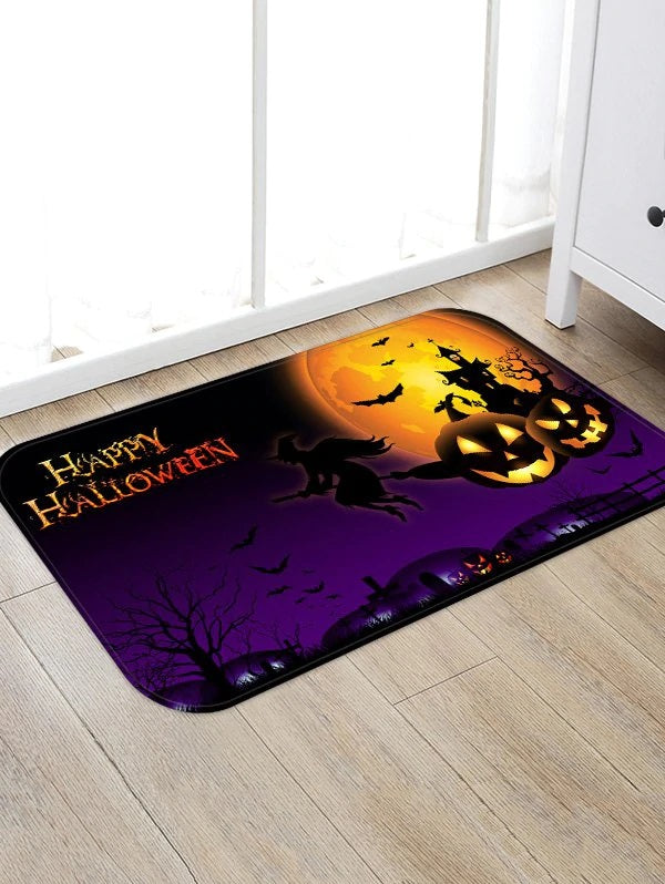 Halloween Moon Night Witch CLH041038D Non-slip Door mats
