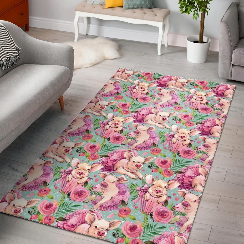 Hand Drawn Pig CL12100675MDR Rug